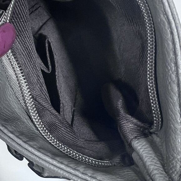 Light Gray Rose Crossbody Bag Cottagecore Floral Small Purse Longstrap Casual - Picture 6 of 7